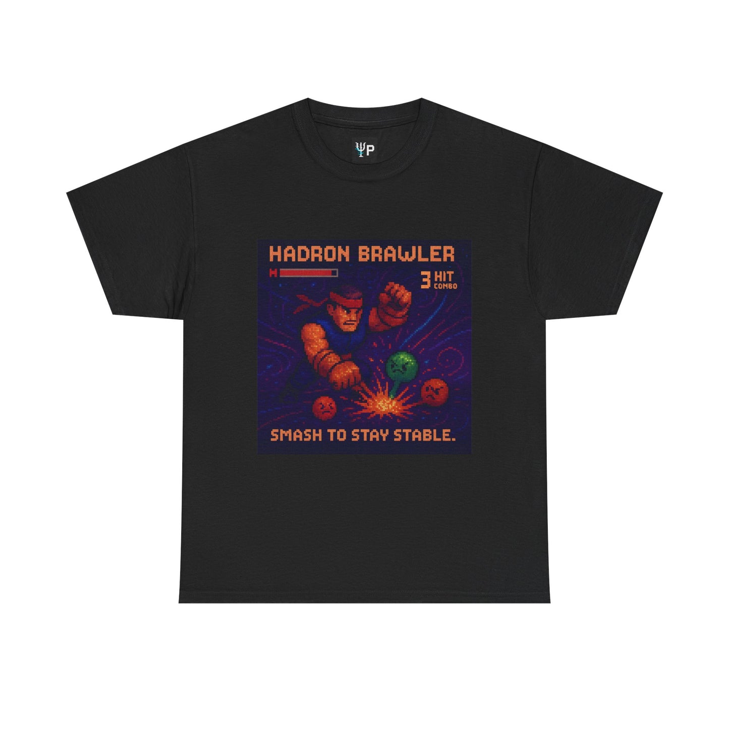 Hadron Brawler – Strong Nuclear Force / Smash Stability Pixel Tee - PixelatedPhysics
