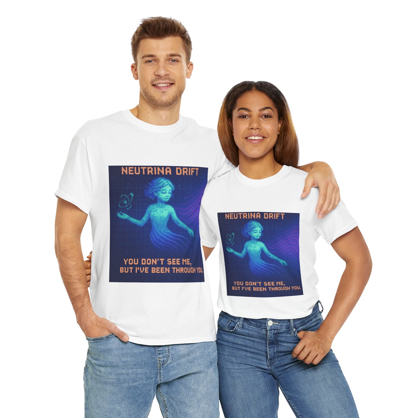 Neutrina Drift – Weak Nuclear Force / Lepton Phase Pixel Tee - PixelatedPhysics