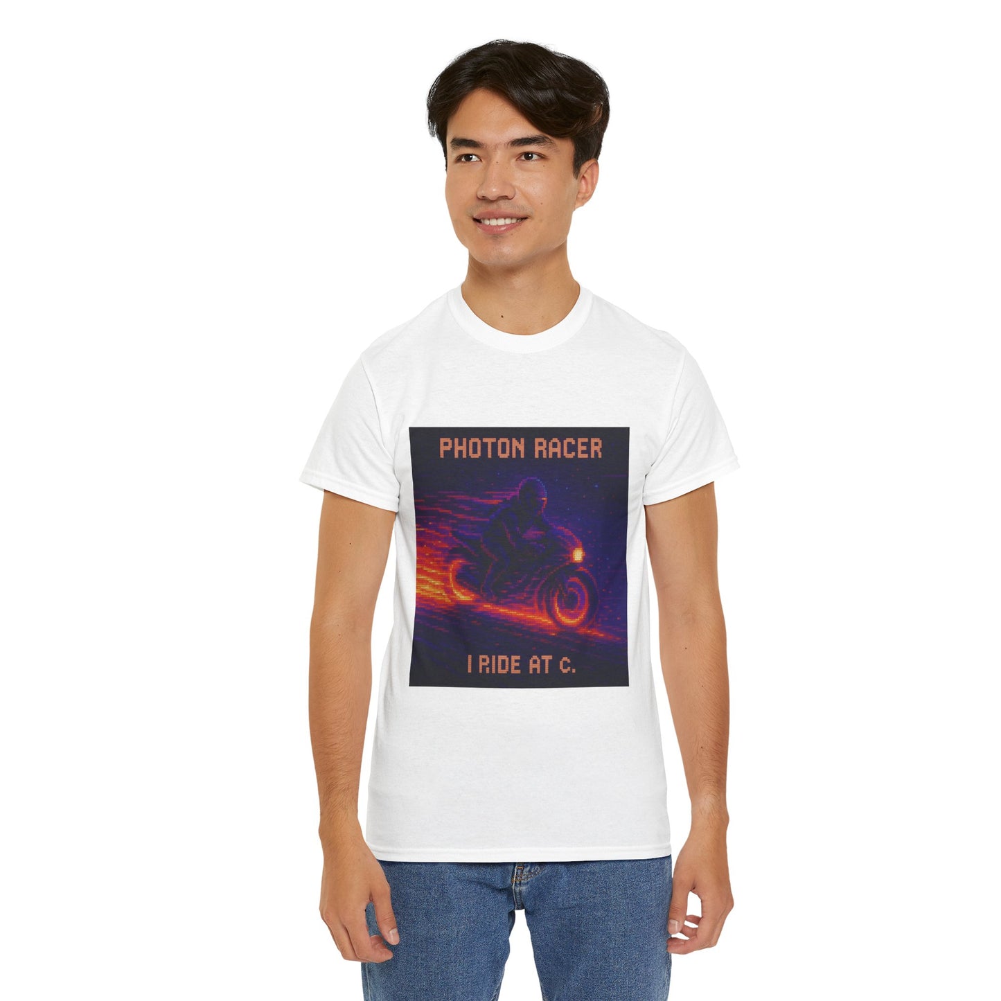 Photon Racer – Electromagnetism / Light-Speed Motion Pixel Tee - PixelatedPhysics
