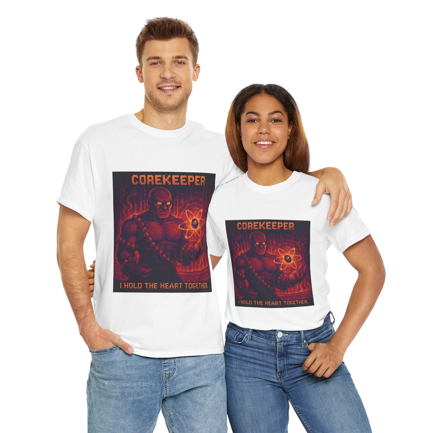 Corekeeper – Strong Nuclear Force / Fusion Bond Pixel Tee - PixelatedPhysics