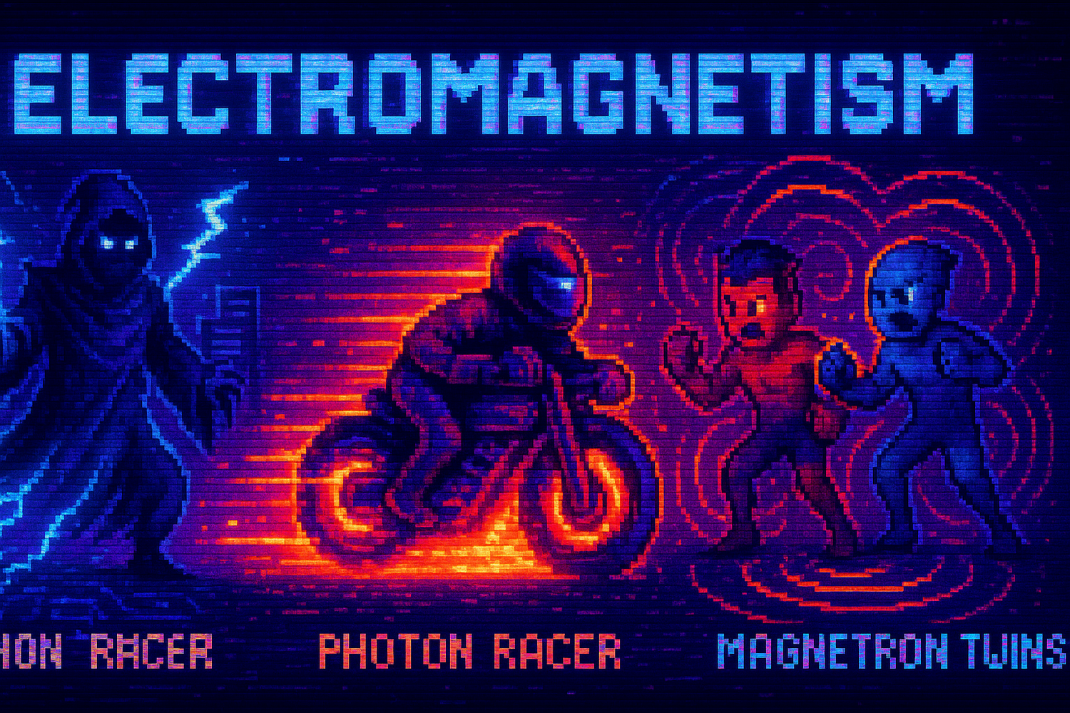 Electromagnetism T-Shirt Pixelated Physics Collection