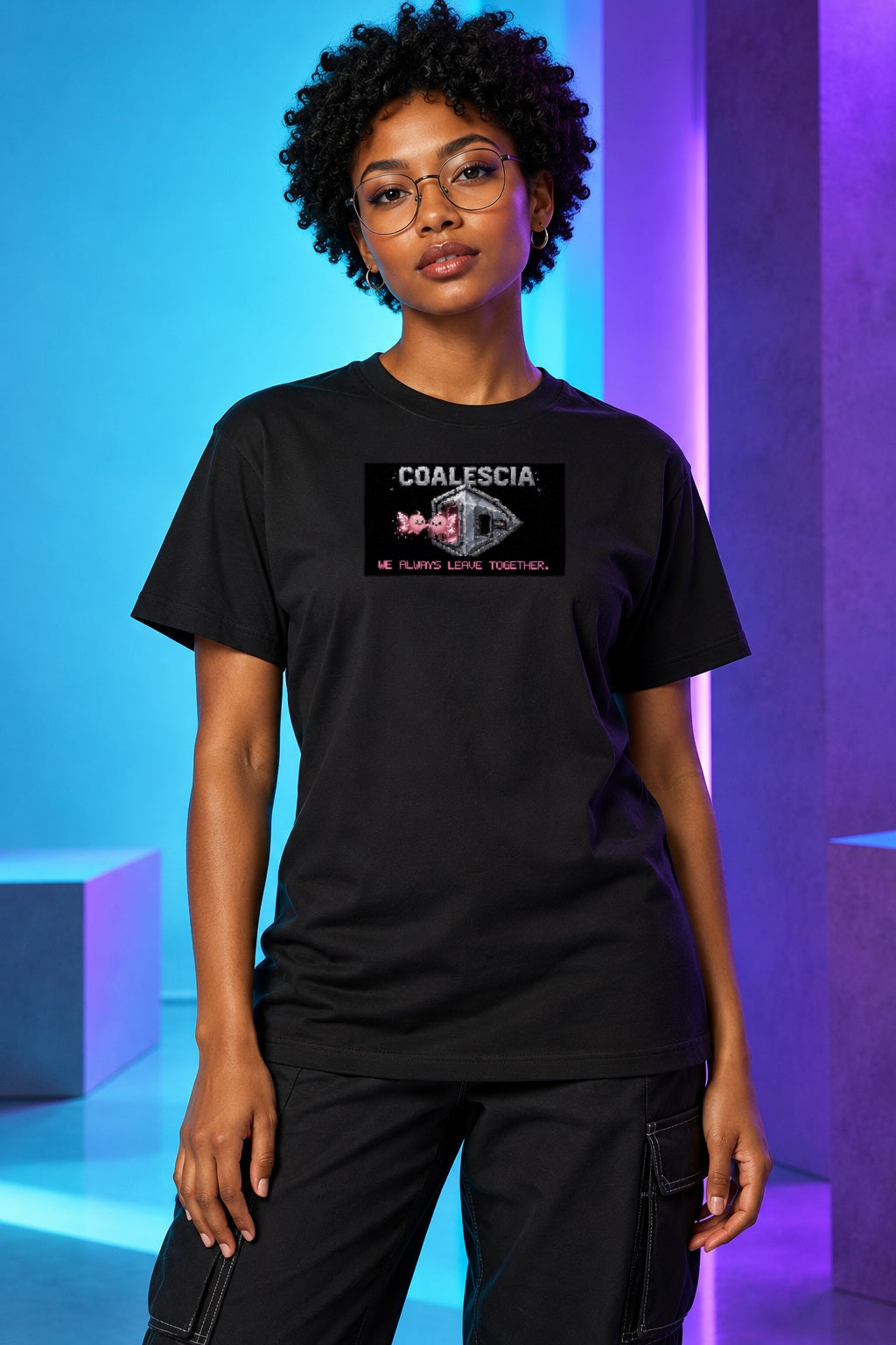 Coalescia – Hong–Ou–Mandel physics T-shirt