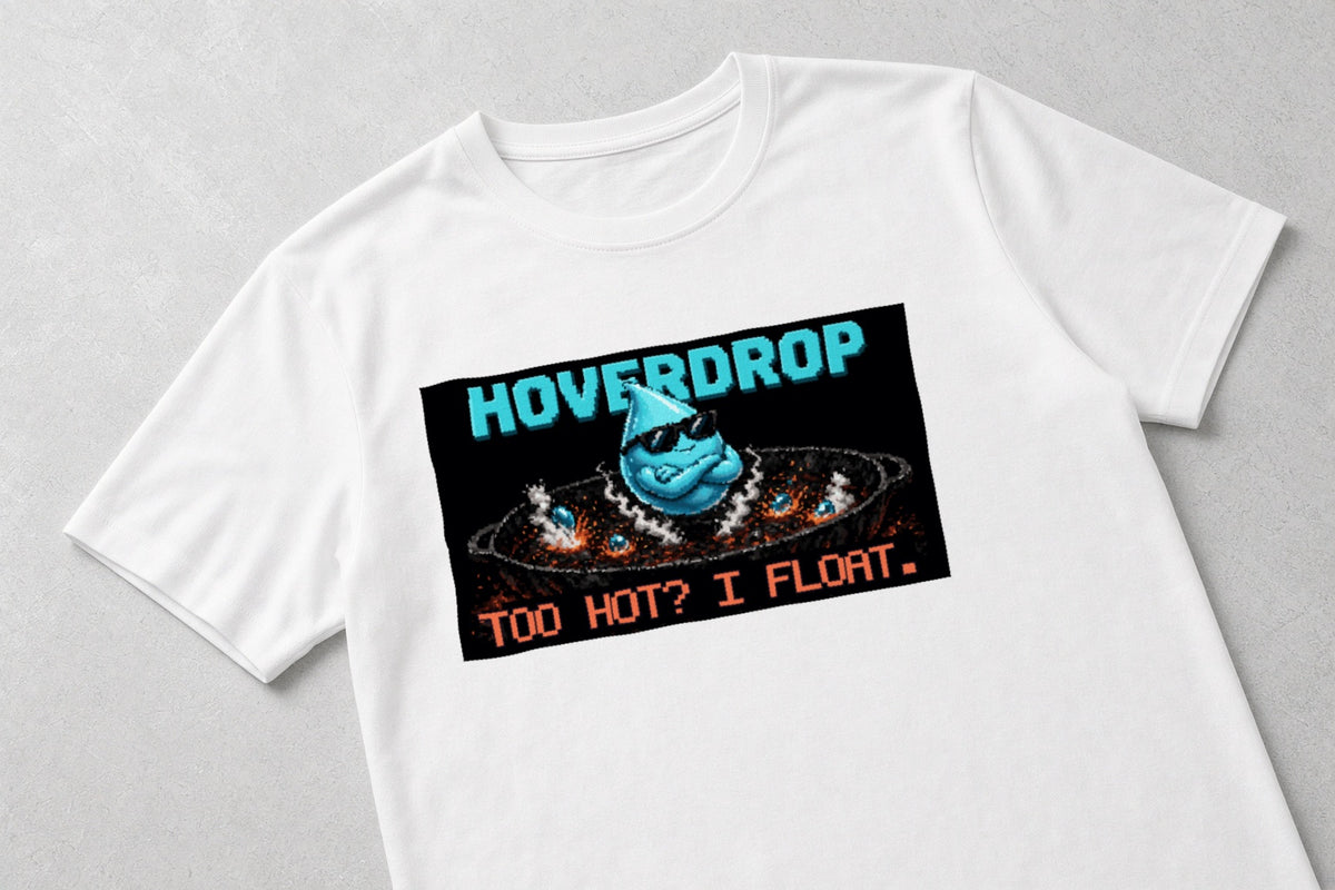 Hoverdrop – Leidenfrost Effect physics T-shirt