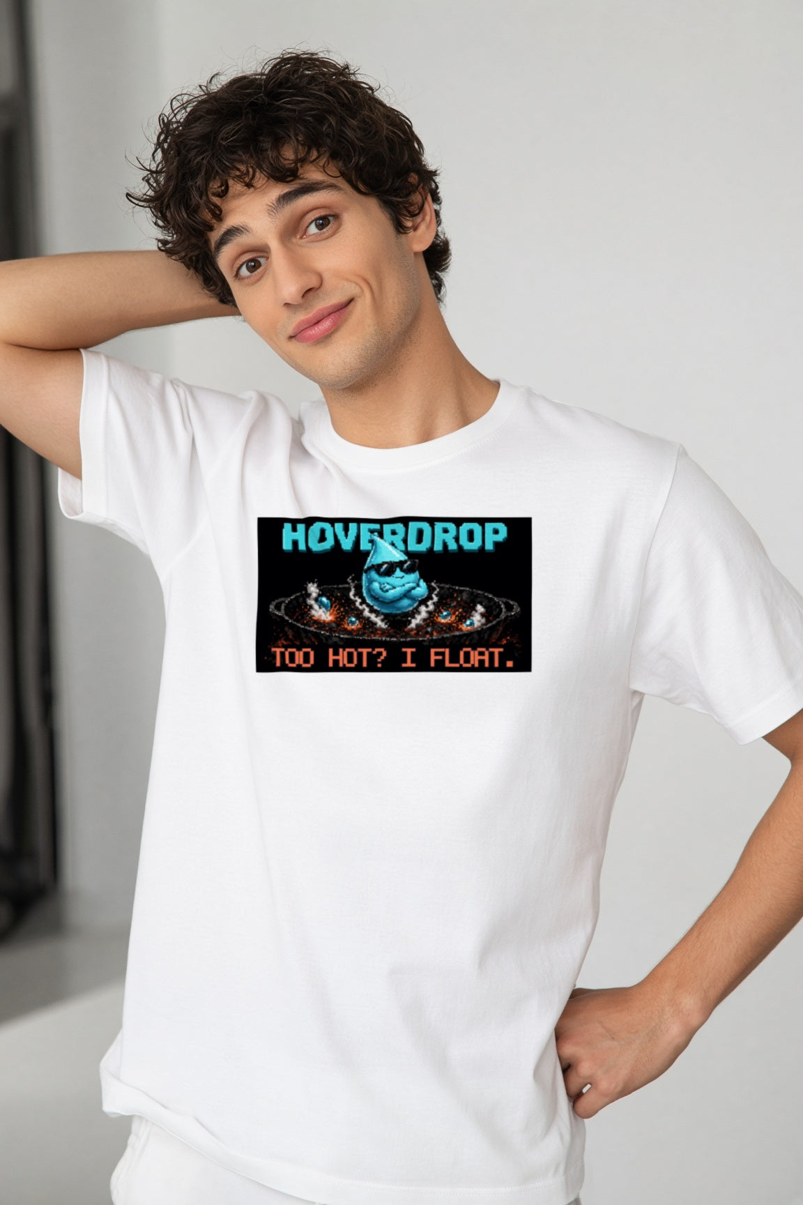Hoverdrop – Leidenfrost Effect physics T-shirt