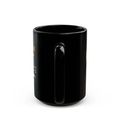 Radiatrix – Blackbody Radiation pixel-art physics mug, black ceramic, view 8