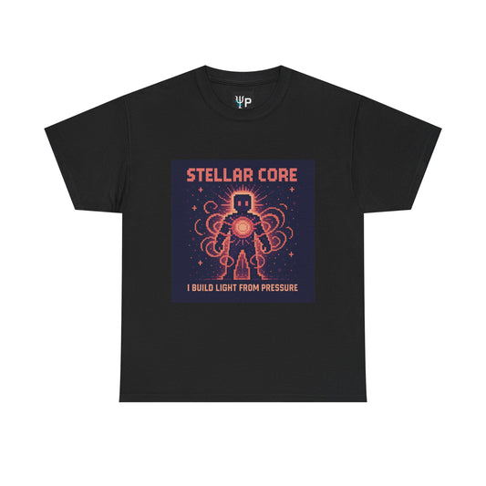 Stellar Core – Nuclear Fusion Pixel Tee - PixelatedPhysics