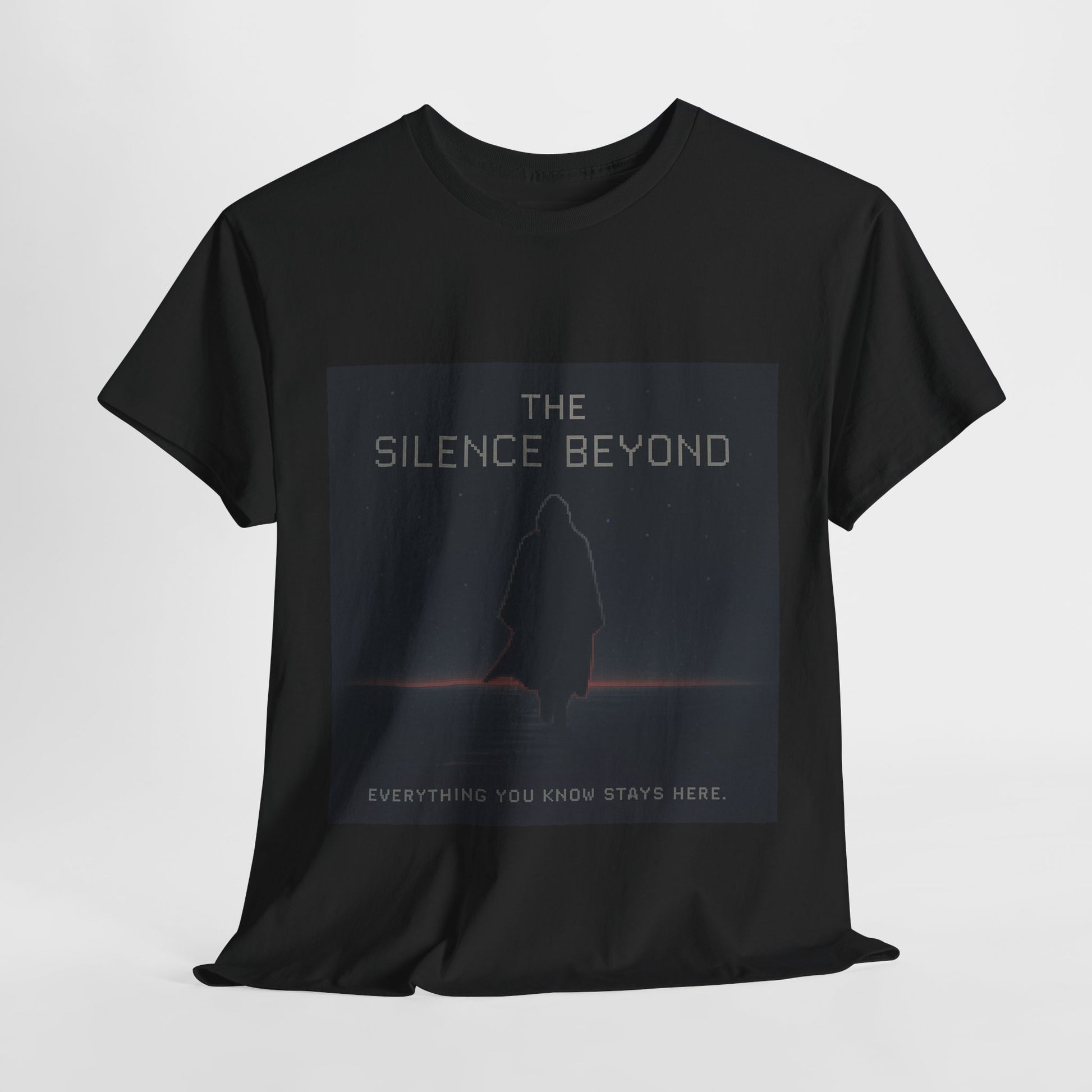 The Silence Beyond – Cosmic Horizon / Observable Limit Pixel Tee - PixelatedPhysics