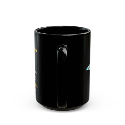 Dilatia – Time Dilation pixel-art physics mug, black ceramic, view 8