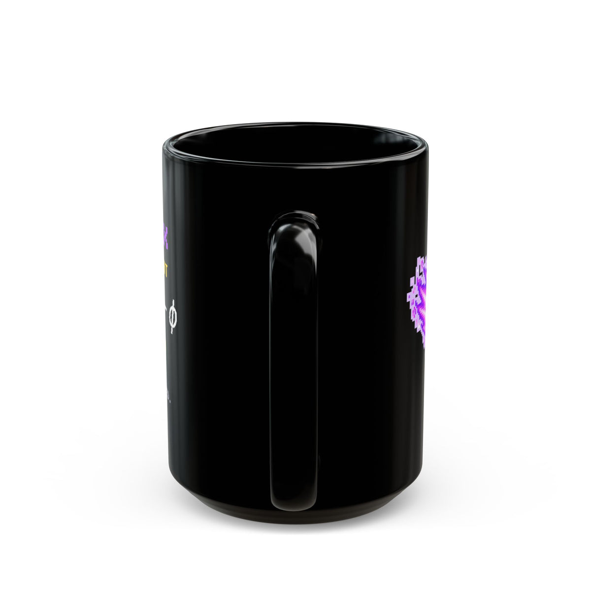 Photonix – Photoelectric Effect pixel-art physics mug, black ceramic, view 8