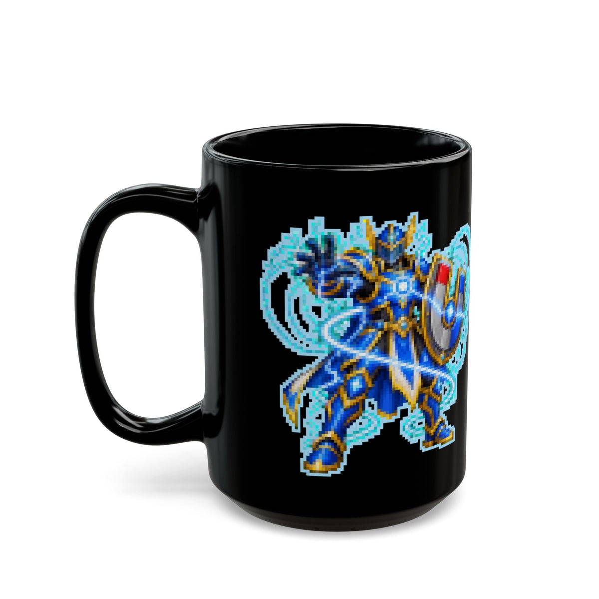 Maxwellion – Maxwell’s Equations pixel-art physics mug, black ceramic, view 7