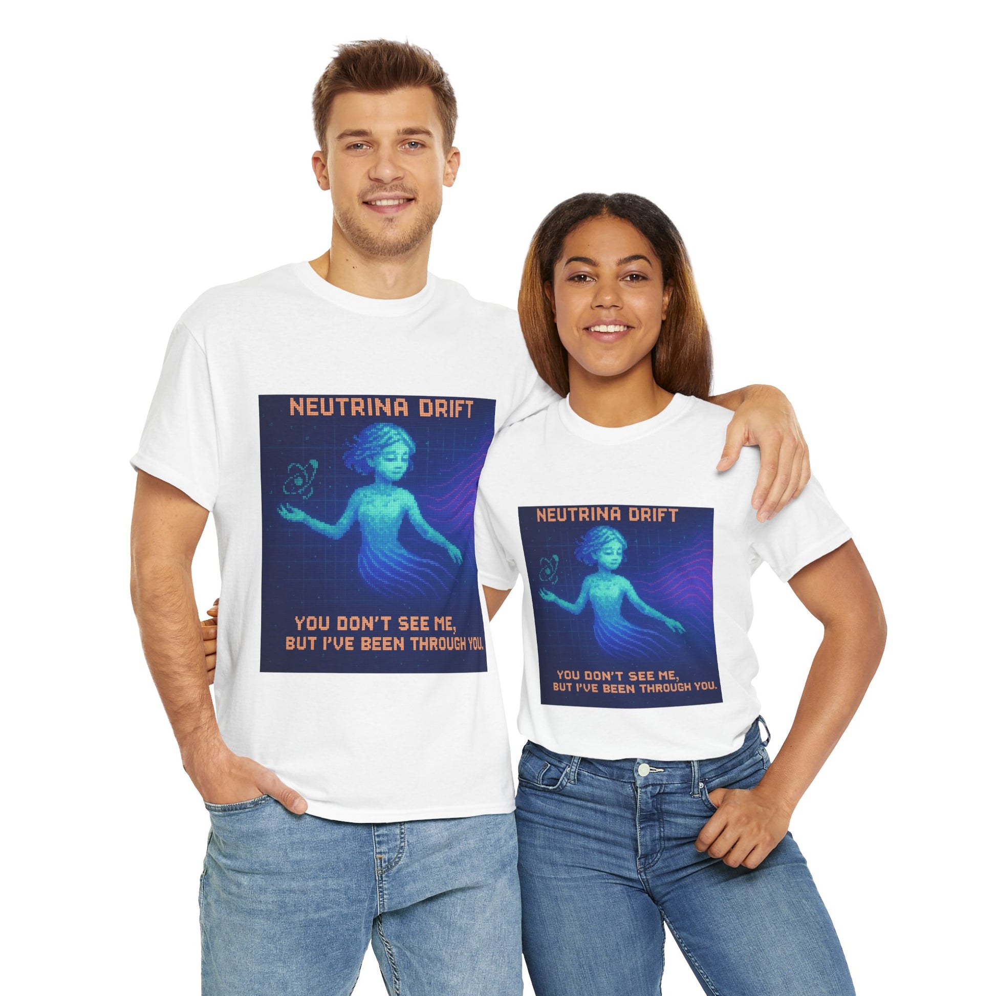 Neutrina Drift – Weak Nuclear Force / Lepton Phase Pixel Tee - PixelatedPhysics