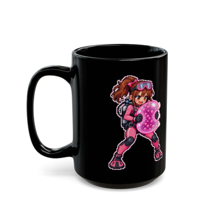 Boylina – Boyle’s Law pixel-art physics mug, black ceramic, view 7