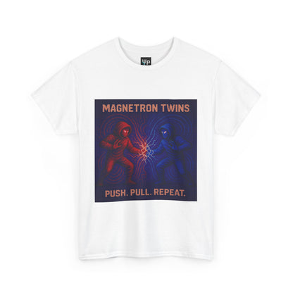 Magnetron Twins – Electromagnetism / Polarity Lock Pixel Tee - PixelatedPhysics