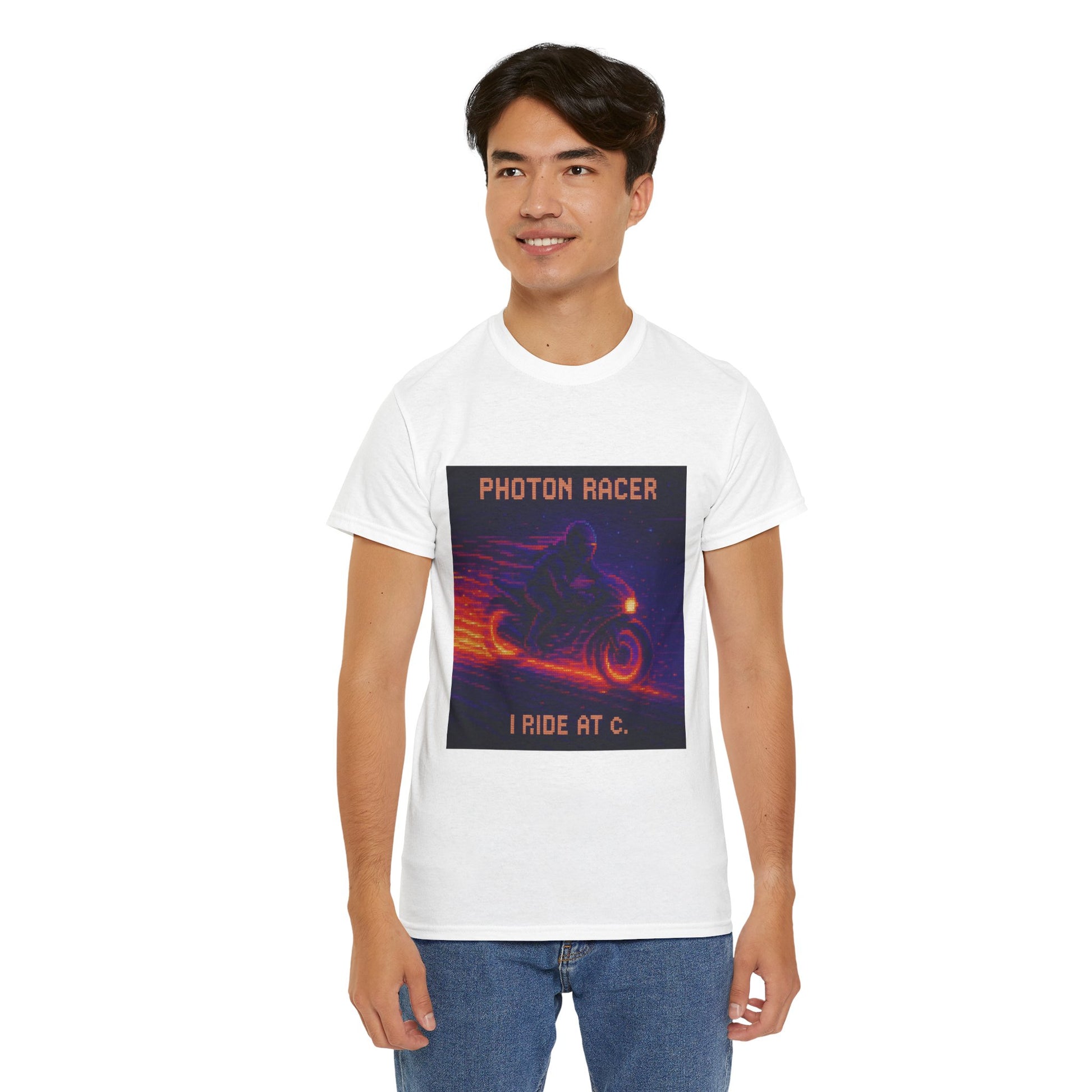 Photon Racer – Electromagnetism / Light-Speed Motion Pixel Tee - PixelatedPhysics