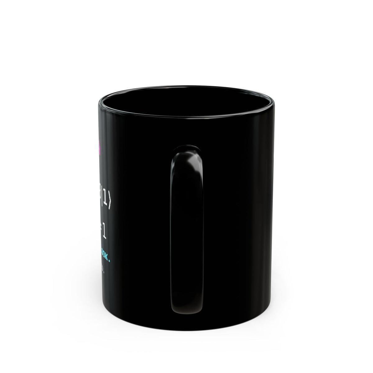 Qubitta – Quantum Superposition pixel-art physics mug, black ceramic, view 5