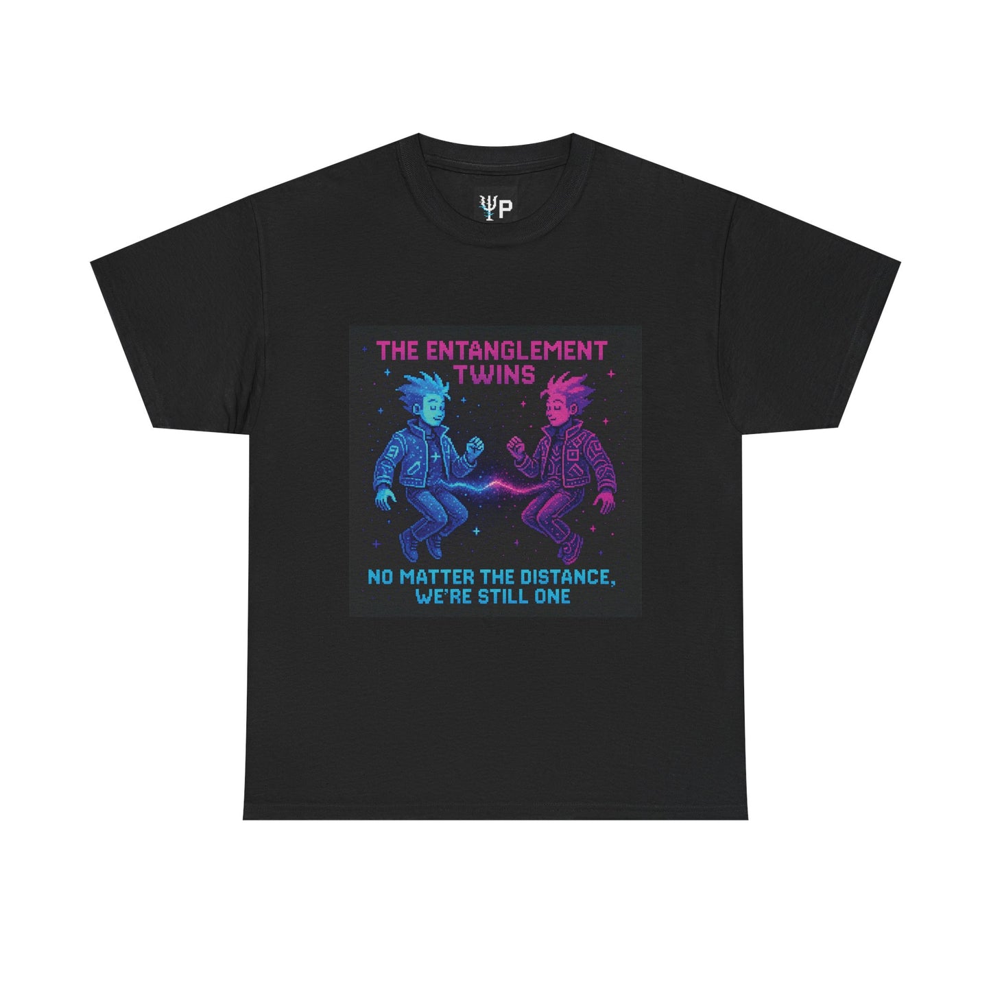 The Entanglement Twins – Quantum Entanglement Pixel Tee - PixelatedPhysics