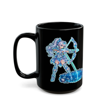 Refracta – Snell’s Law pixel-art physics mug, black ceramic, view 7