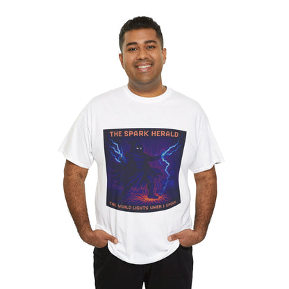 The Spark Herald – Electromagnetism / Lightning Command Pixel Tee - PixelatedPhysics