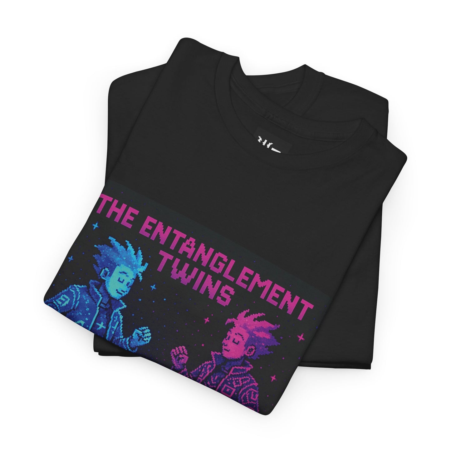 The Entanglement Twins – Quantum Entanglement Pixel Tee - PixelatedPhysics