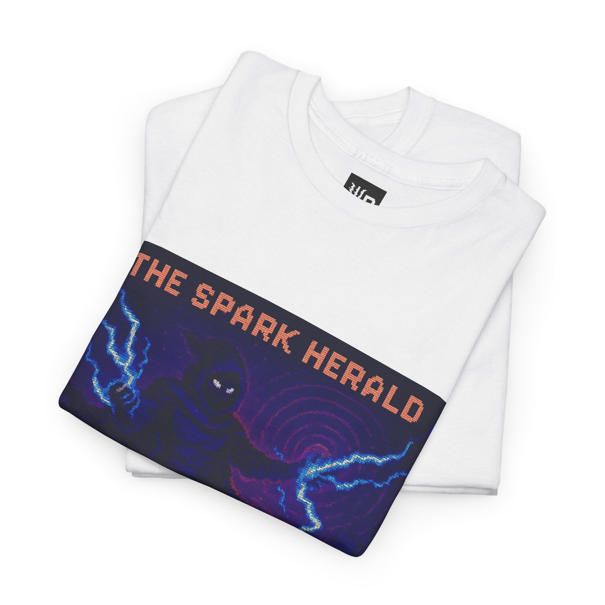 The Spark Herald – Electromagnetism / Lightning Command Pixel Tee - PixelatedPhysics