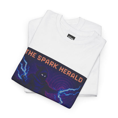 The Spark Herald – Electromagnetism / Lightning Command Pixel Tee - PixelatedPhysics