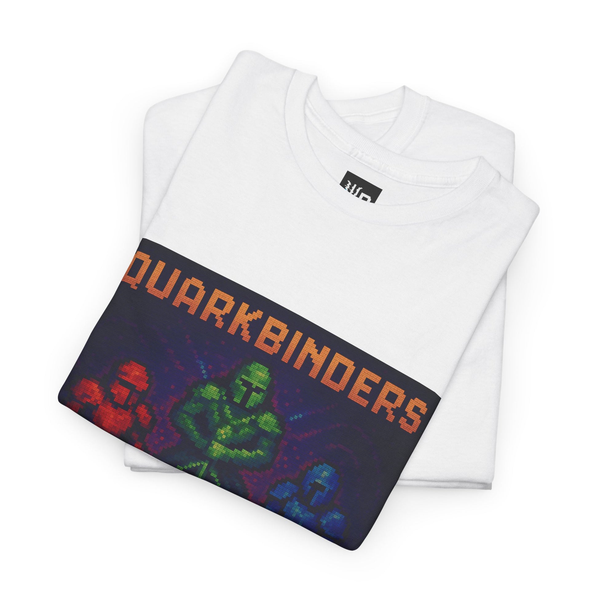 Quarkbinders – Strong Nuclear Force / Tri-Color Spin Lock Pixel Tee - PixelatedPhysics
