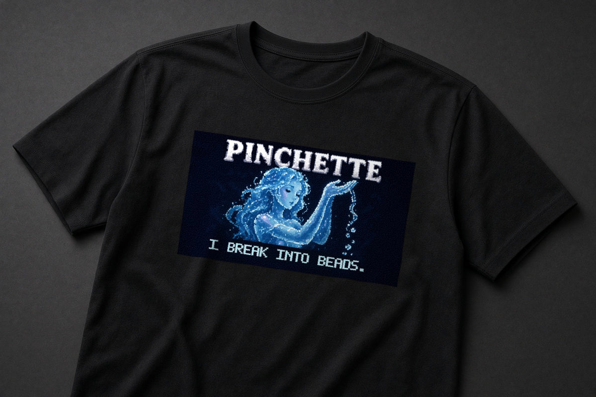 Pinchette – Plateau–Rayleigh physics T-shirt