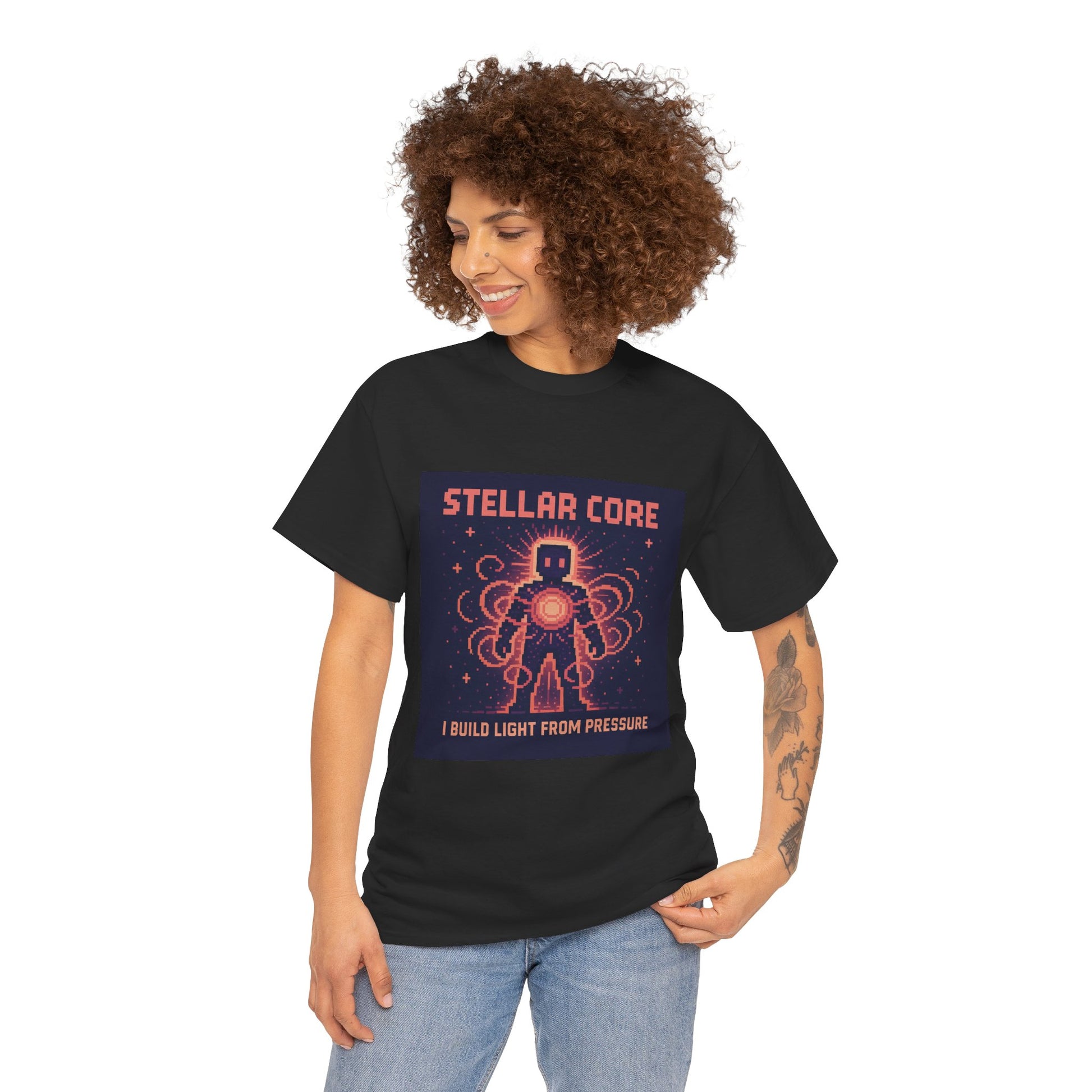 Stellar Core – Nuclear Fusion Pixel Tee - PixelatedPhysics