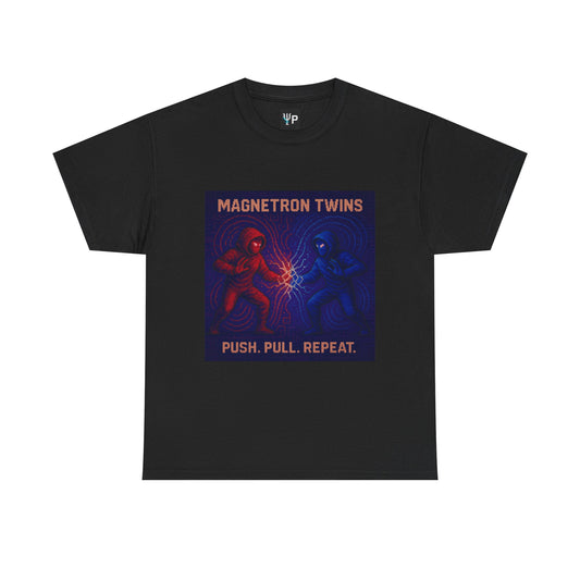 Magnetron Twins – Electromagnetism / Polarity Lock Pixel Tee - PixelatedPhysics