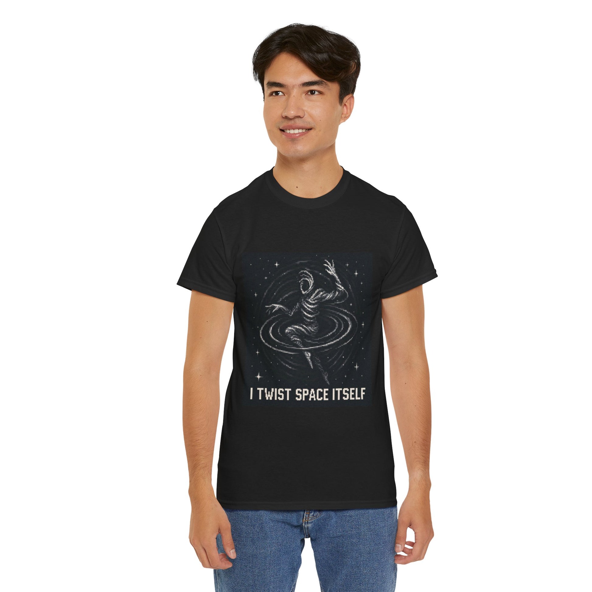 I Twist Space Itself – Spacetime Distortion Pixel Tee - PixelatedPhysics