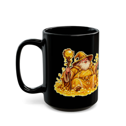 Higgsby – Higgs Mechanism pixel-art physics mug, black ceramic, view 7