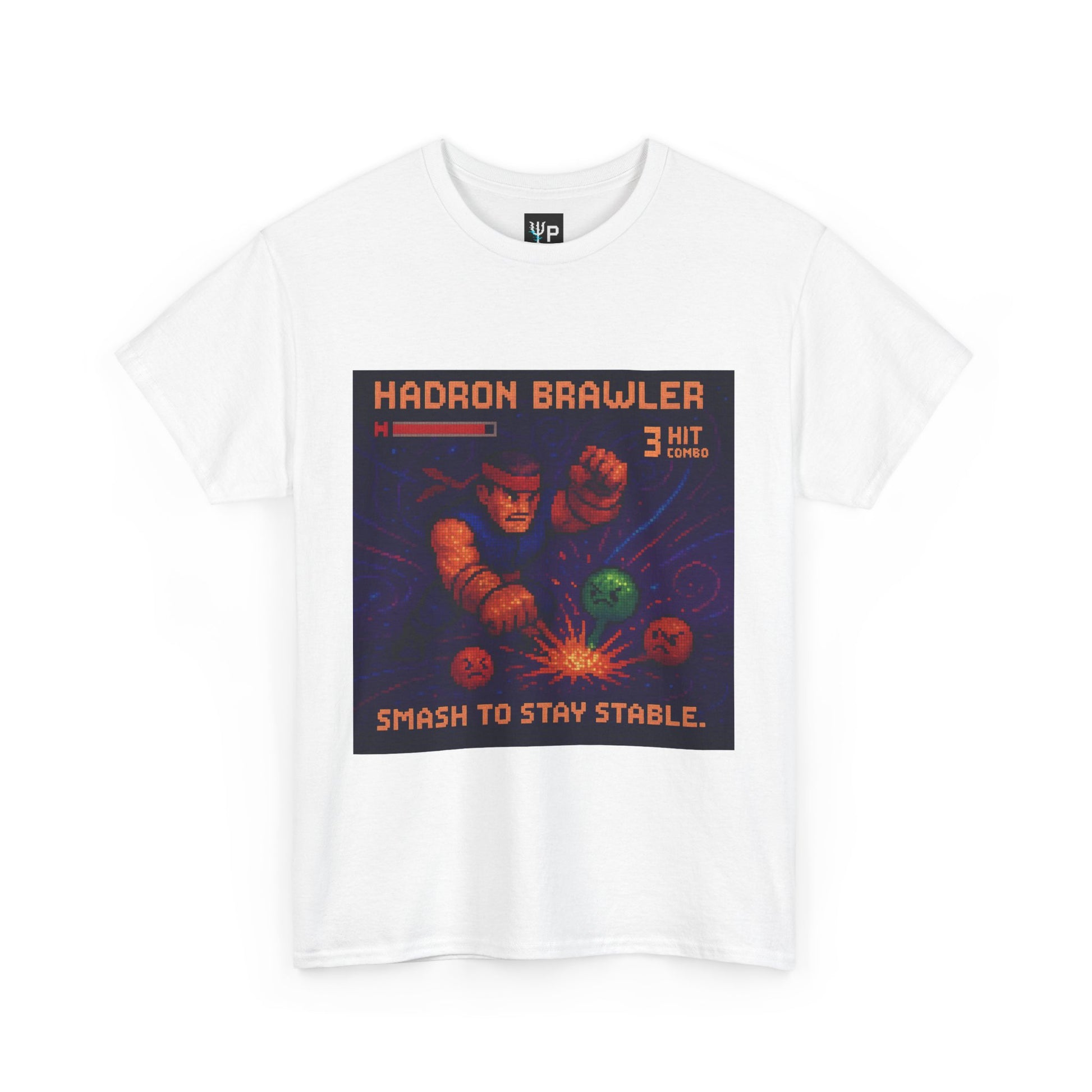 Hadron Brawler – Strong Nuclear Force / Smash Stability Pixel Tee - PixelatedPhysics