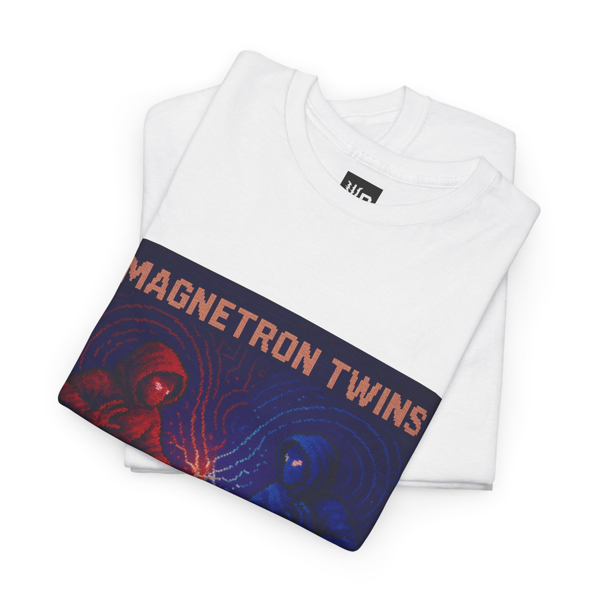 Magnetron Twins – Electromagnetism / Polarity Lock Pixel Tee - PixelatedPhysics
