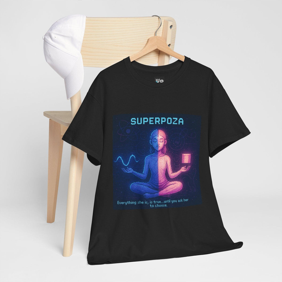 Superpoza – Quantum Superposition physics T-shirt