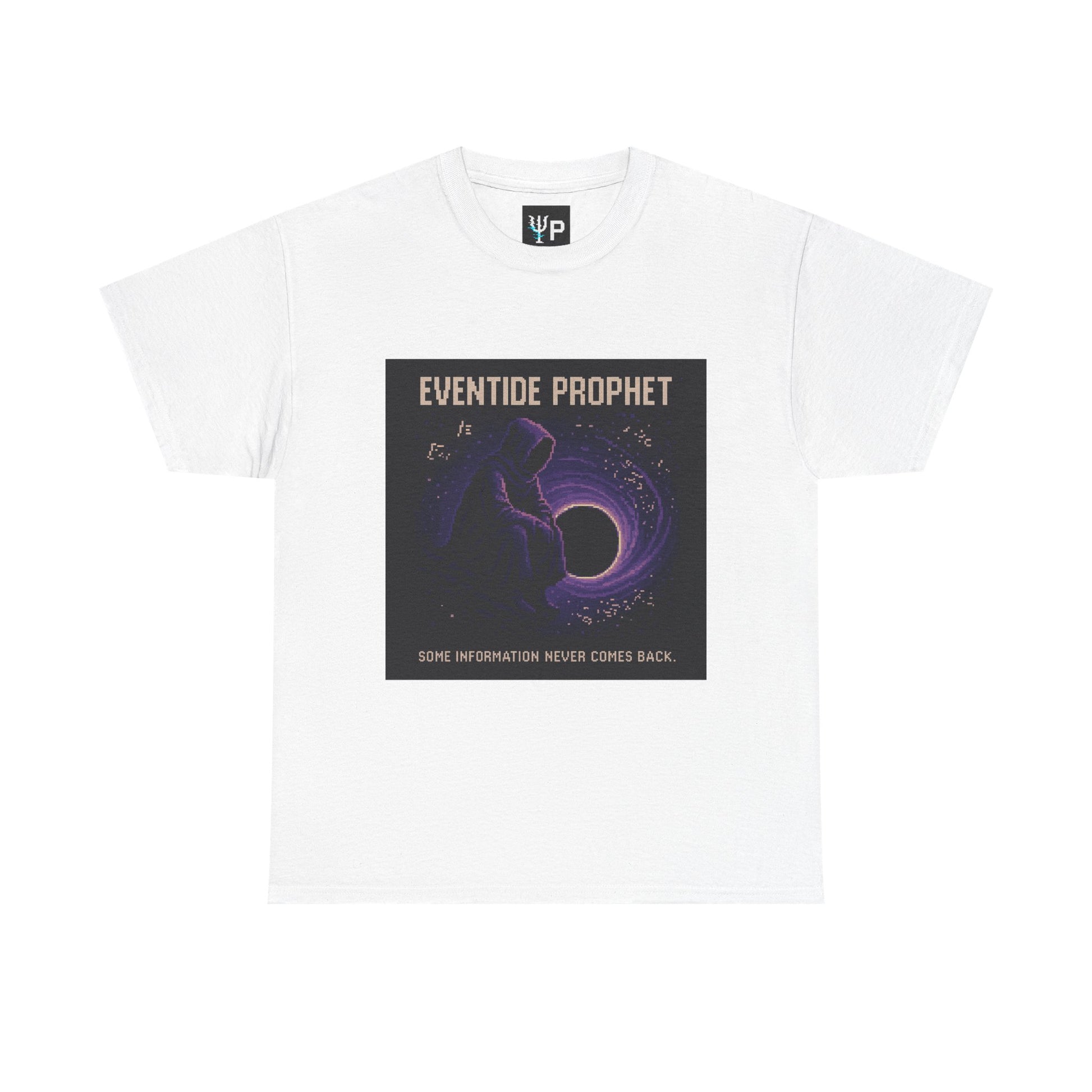 Eventide Prophet – Phenomenon: Information Loss at the Event Horizon Pixel Tee - PixelatedPhysics