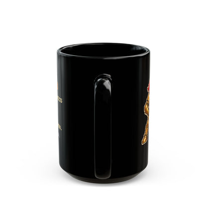 Inertio – Newton’s Second Law pixel-art physics mug, black ceramic, view 8