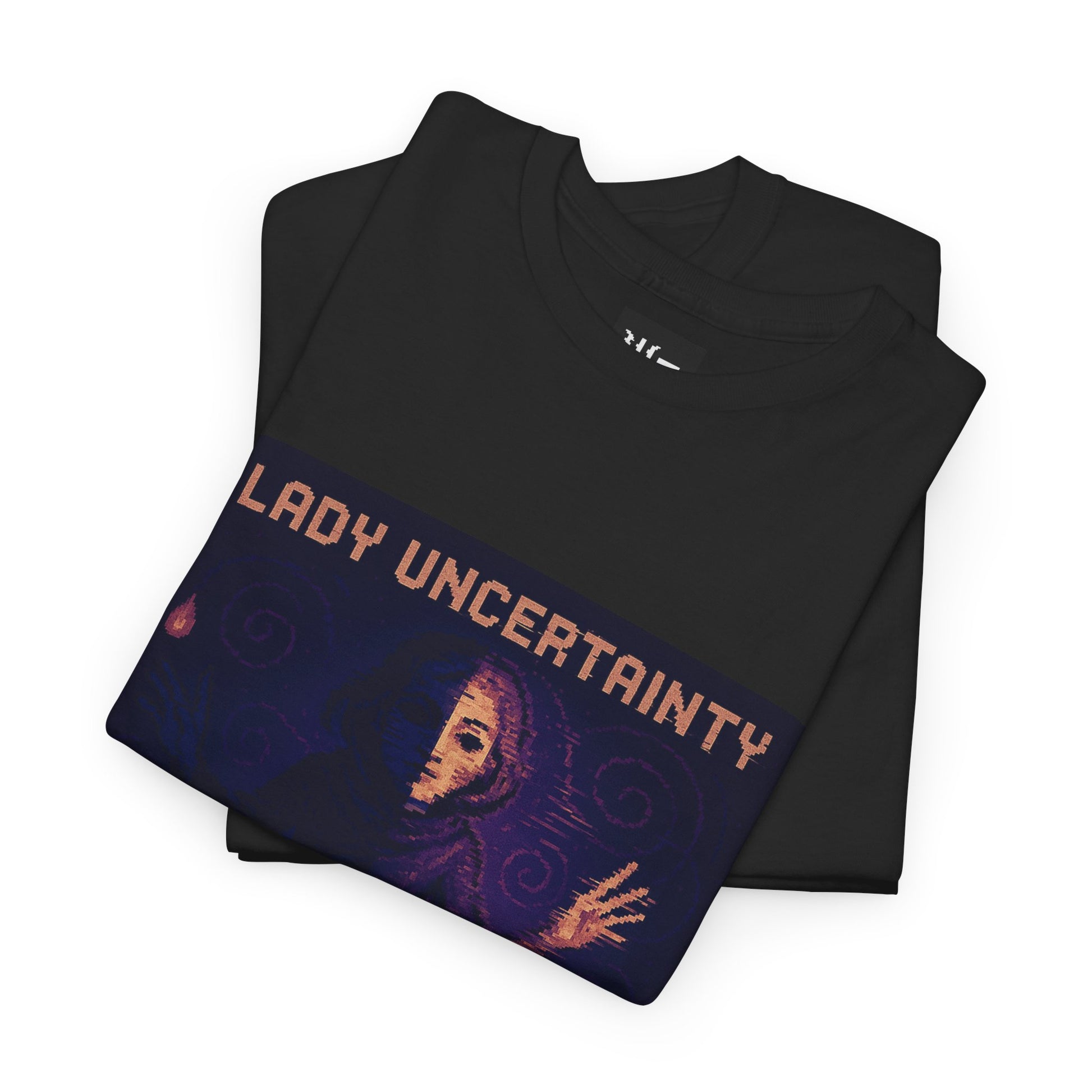Lady Uncertainty – Quantum Mechanics / Heisenberg’s Limit Pixel Tee - PixelatedPhysics