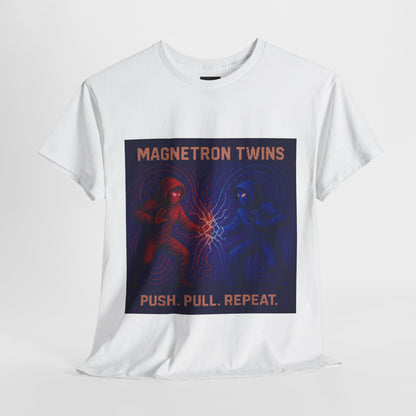 Magnetron Twins – Electromagnetism / Polarity Lock Pixel Tee - PixelatedPhysics