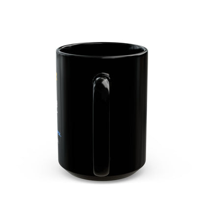 Faradax – Faraday’s Law pixel-art physics mug, black ceramic, view 8