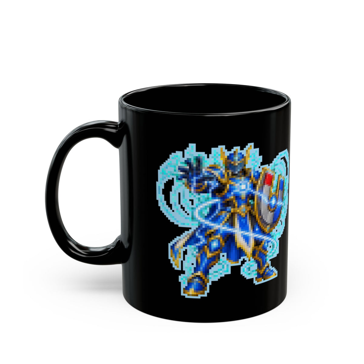 Maxwellion – Maxwell’s Equations pixel-art physics mug, black ceramic, view 4