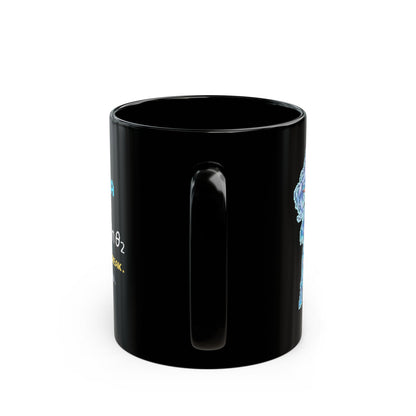 Refracta – Snell’s Law pixel-art physics mug, black ceramic, view 5