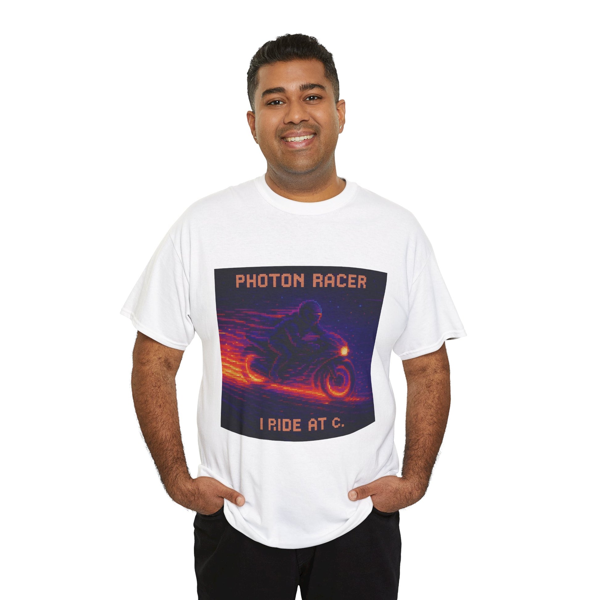 Photon Racer – Electromagnetism / Light-Speed Motion Pixel Tee - PixelatedPhysics