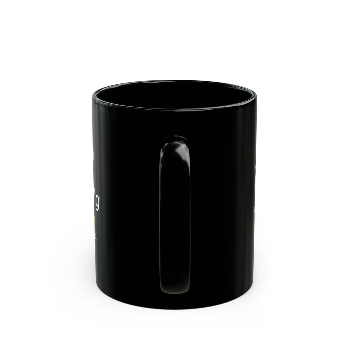 Buoyara – Archimedes’ Principle pixel-art physics mug, black ceramic, view 5