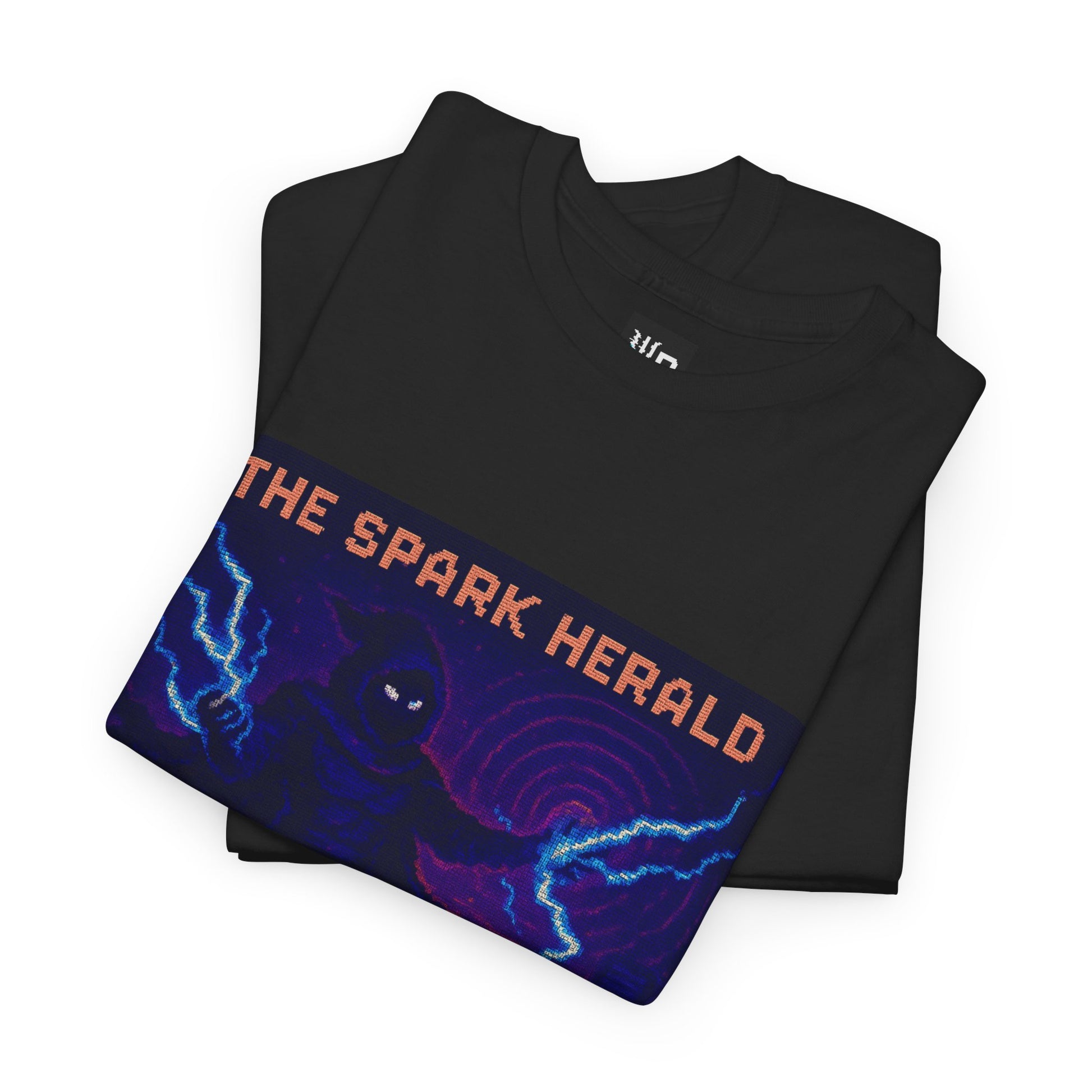 The Spark Herald – Electromagnetism / Lightning Command Pixel Tee - PixelatedPhysics