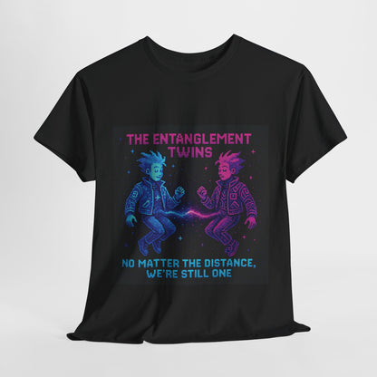 The Entanglement Twins – Quantum Entanglement Pixel Tee - PixelatedPhysics