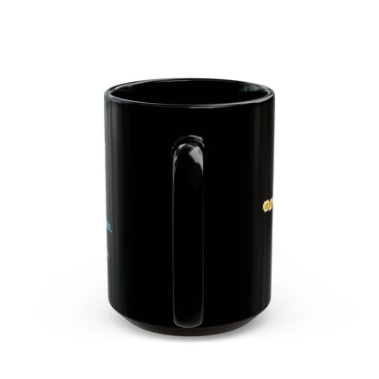 Ohmbert – Ohm’s Law pixel-art physics mug, black ceramic, view 8