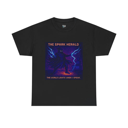 The Spark Herald – Electromagnetism / Lightning Command Pixel Tee - PixelatedPhysics