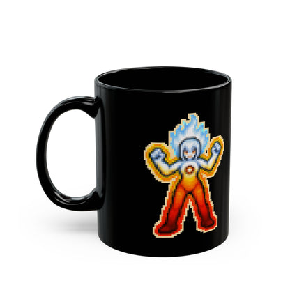 Radiatrix – Blackbody Radiation pixel-art physics mug, black ceramic, view 4