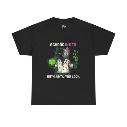 Schrödy – Quantum Superposition Tee - Unisex Heavy Cotton Shirt for Sci-Fi Fans - PixelatedPhysics
