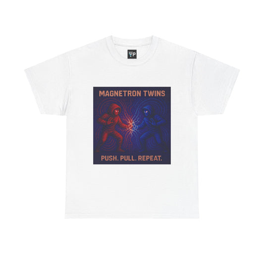 Magnetron Twins – Electromagnetism / Polarity Lock Pixel Tee - PixelatedPhysics